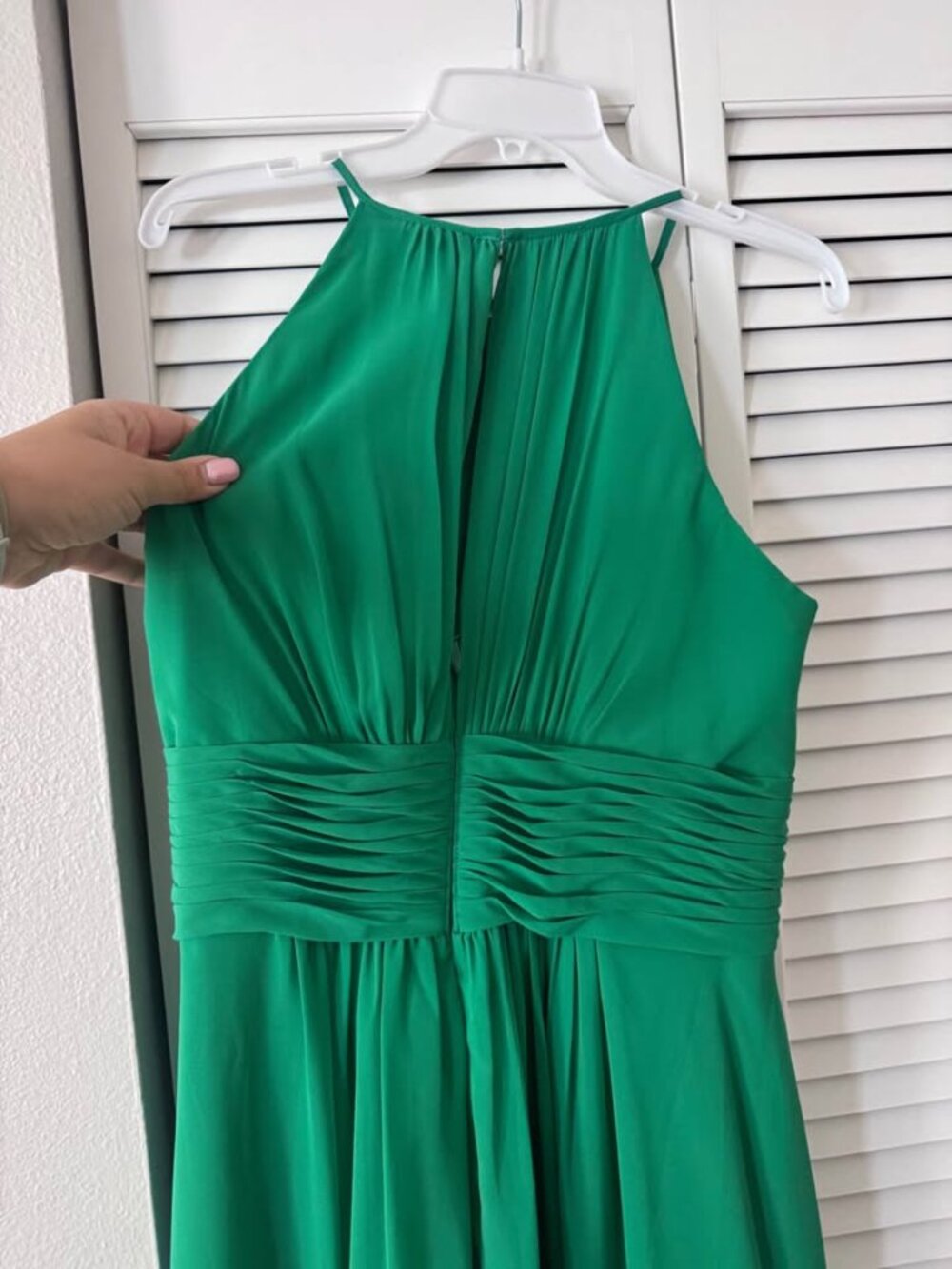 Azazie Bonnie emerald bridesmaid dress - Picture 5 of 9